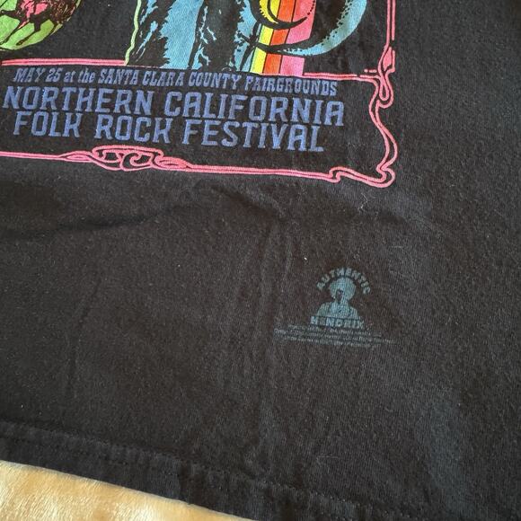 Liquid Blue Jimi Hendrix T-Shirt Mens M Short Sleeve Neon Glow In The Dark UV - Picture 2 of 7